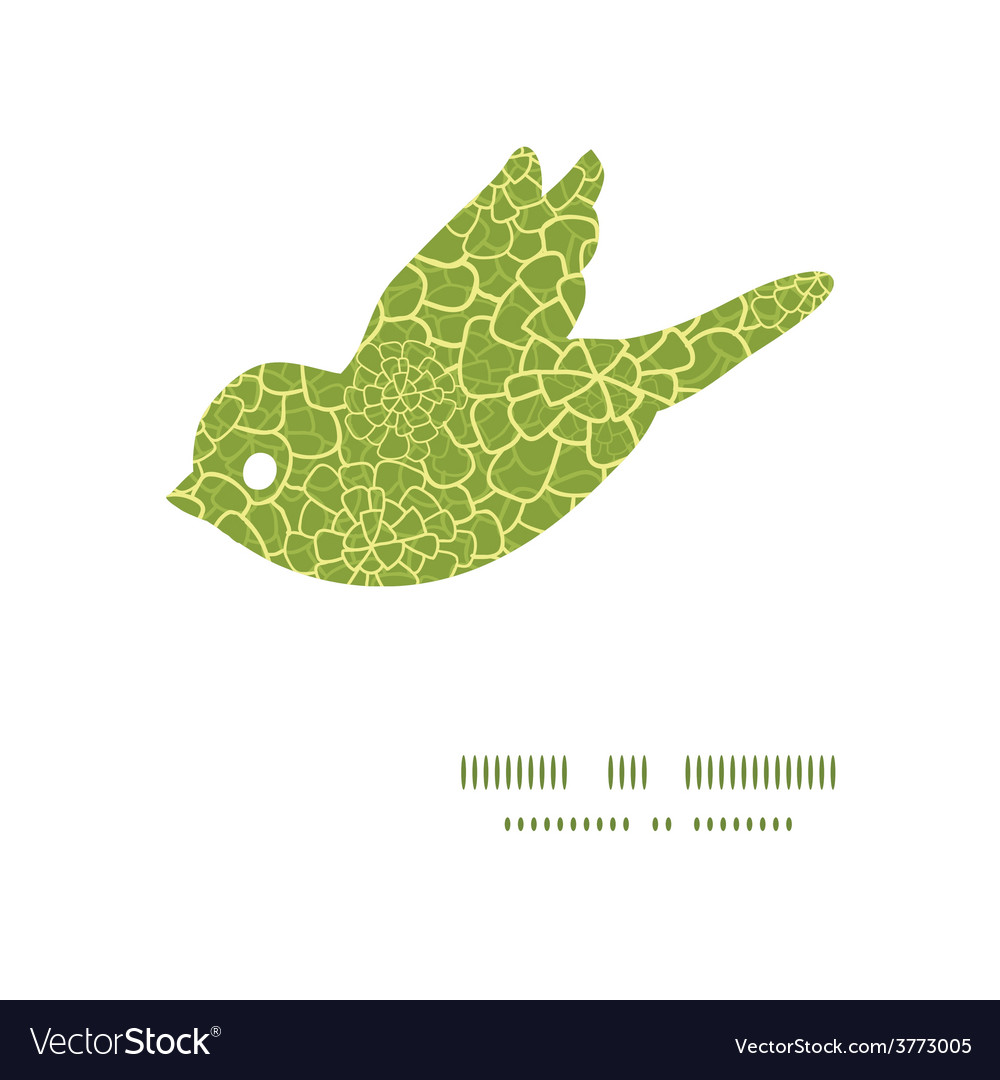 Abstract green natural texture bird