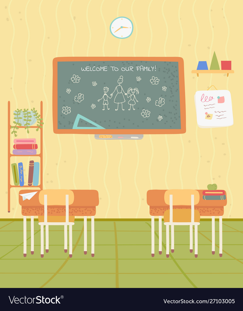 Back to school nobody classroom study Royalty Free Vector