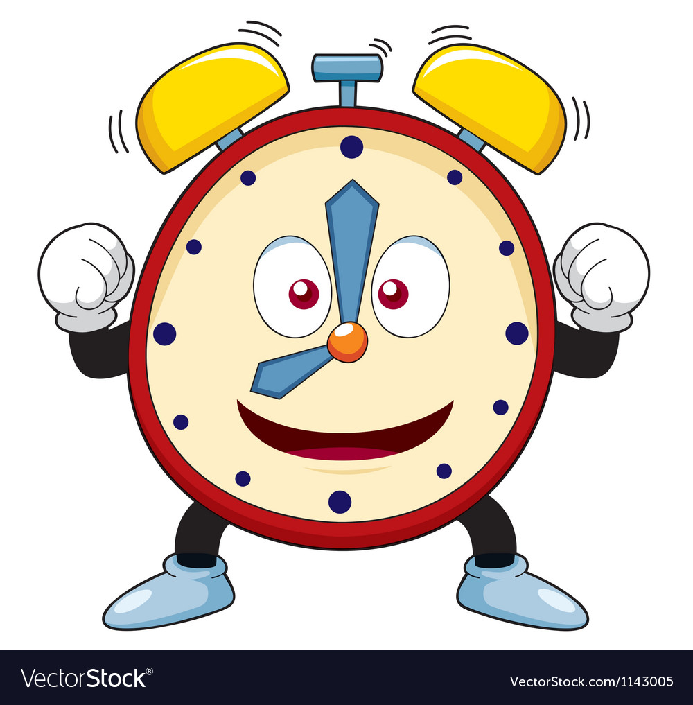 Cartoon alarm clock Royalty Free Vector Image VectorStock