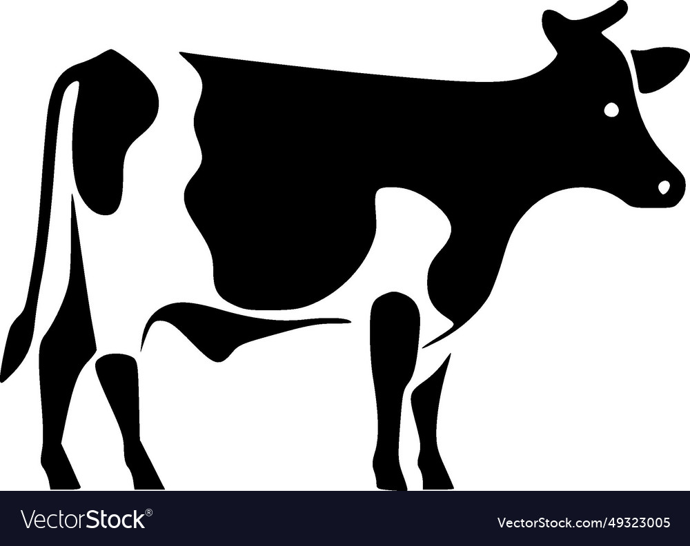 Cow - minimalistisches und flaches Logo