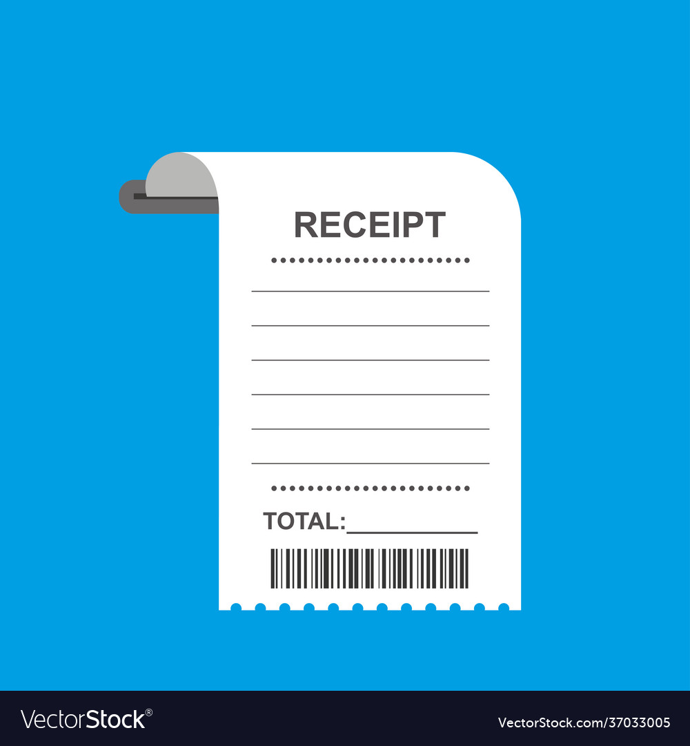 Receipt bill paper invoicedesign template Vector Image