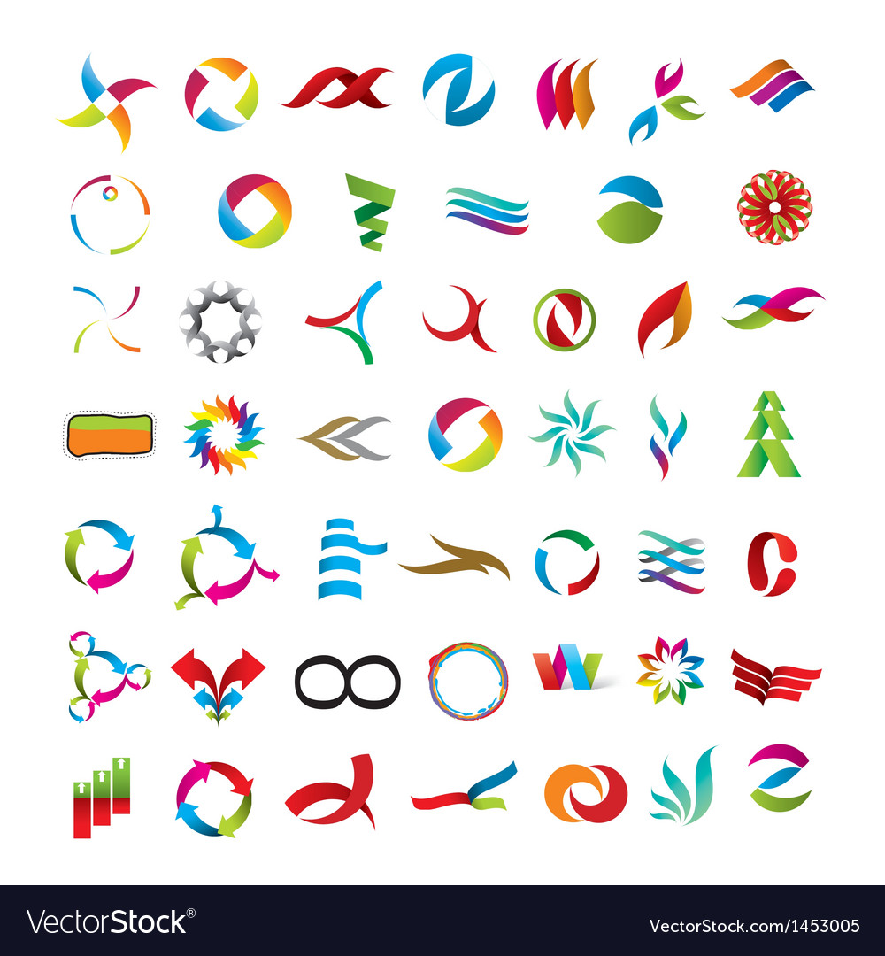 Universal collection of abstract icons Royalty Free Vector