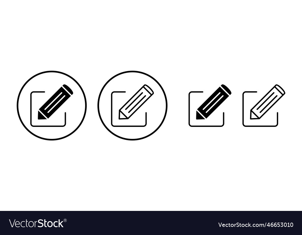 Edit icon document sign and symbol pencil Vector Image