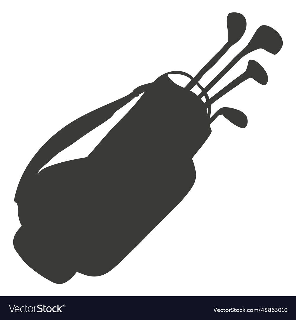 Golf equipment silhouette Royalty Free Vector Image