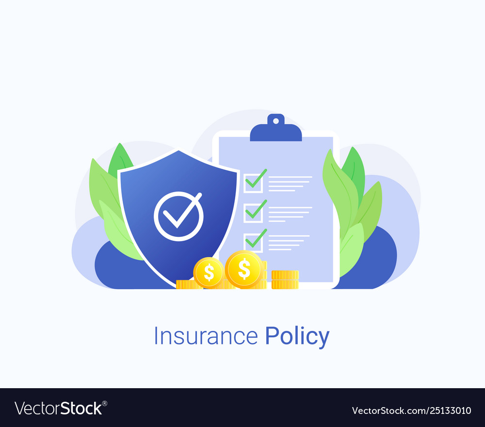 Insurance policy concept Royalty Free Vector Image