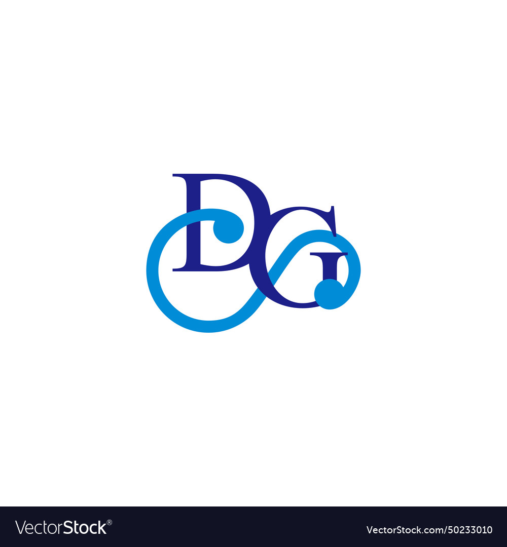 Letter Dg Colorful Decorative Logo Royalty Free Vector Image