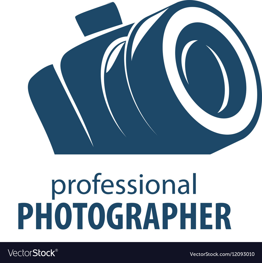 Logo camera the photographer Royalty Free Vector Image