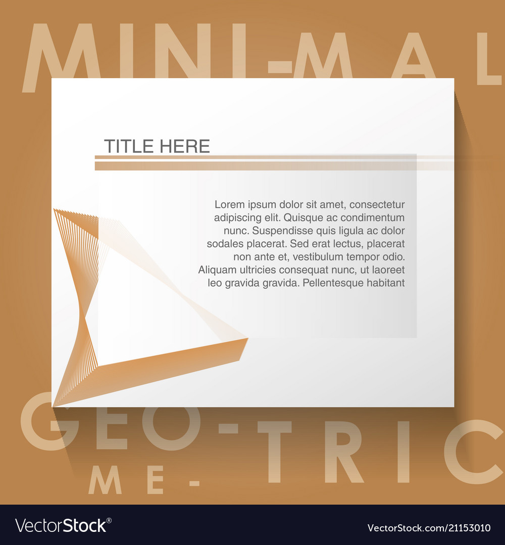 Minimal geometric template label