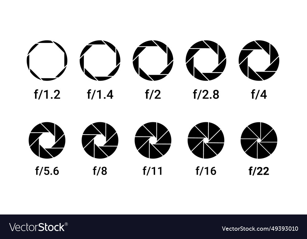 Shutter camera aperture lens icon Royalty Free Vector Image