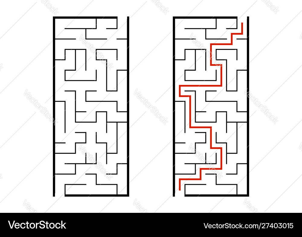 Abstract labyrinth educational game for kids Vector Image