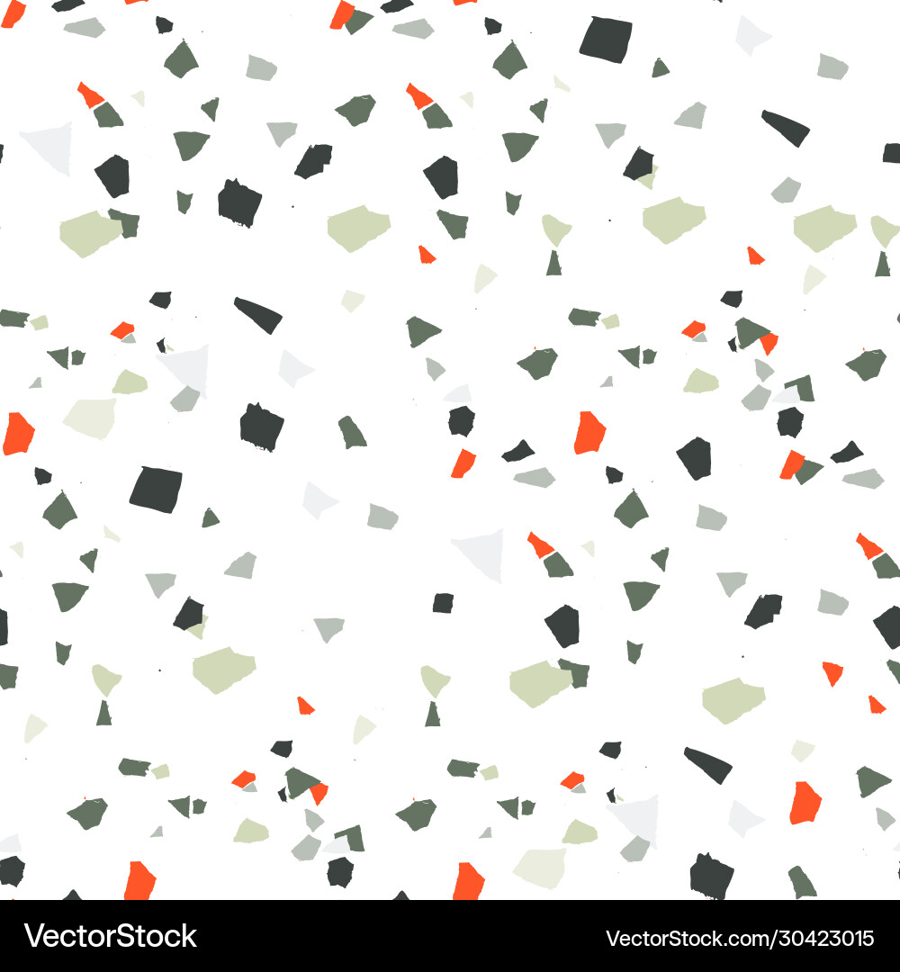 Abstract terrazzo seamless pattern Royalty Free Vector Image