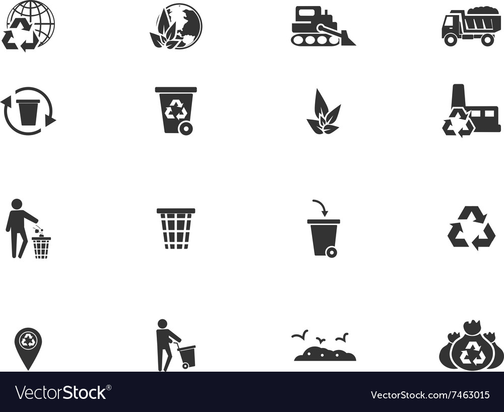 Garbage icons set