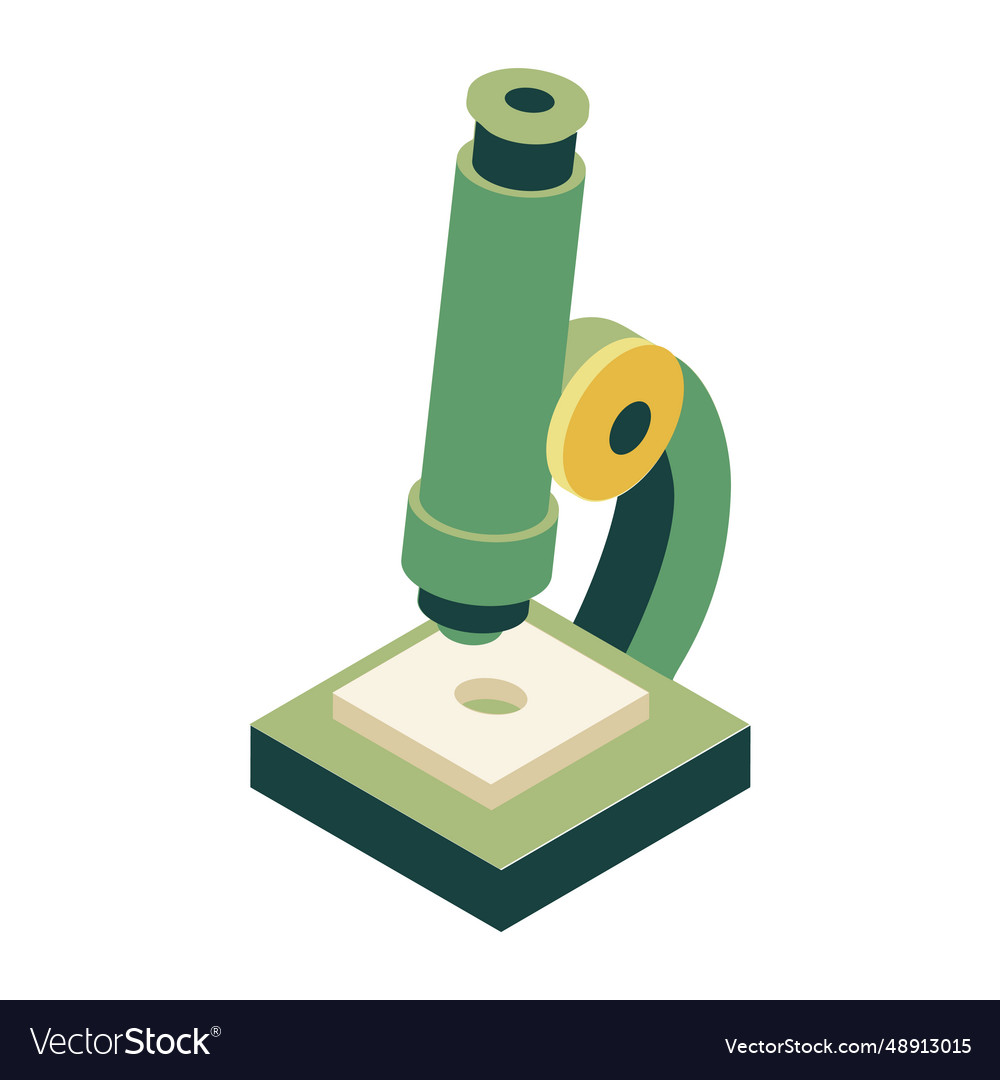 Microscope optics magnification flat Royalty Free Vector