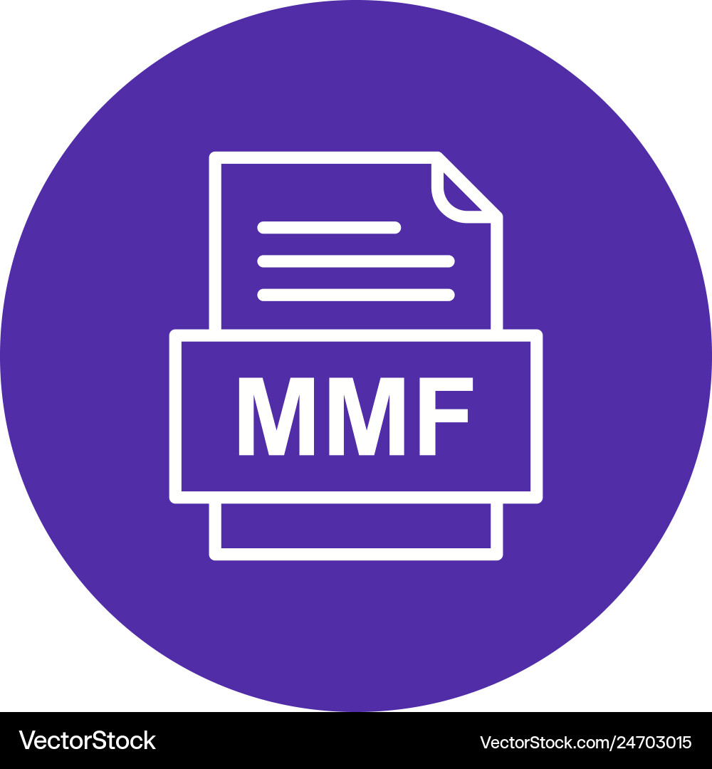 Mmf file document icon Royalty Free Vector Image