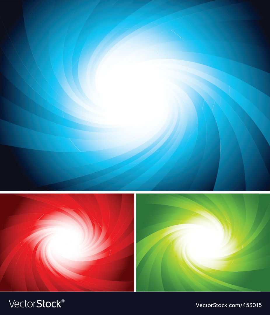 Set of colorful swirl background