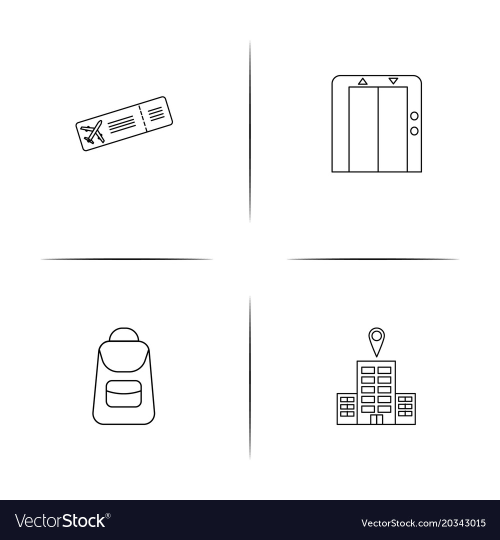 Travel simple linear icon setsimple outline icons