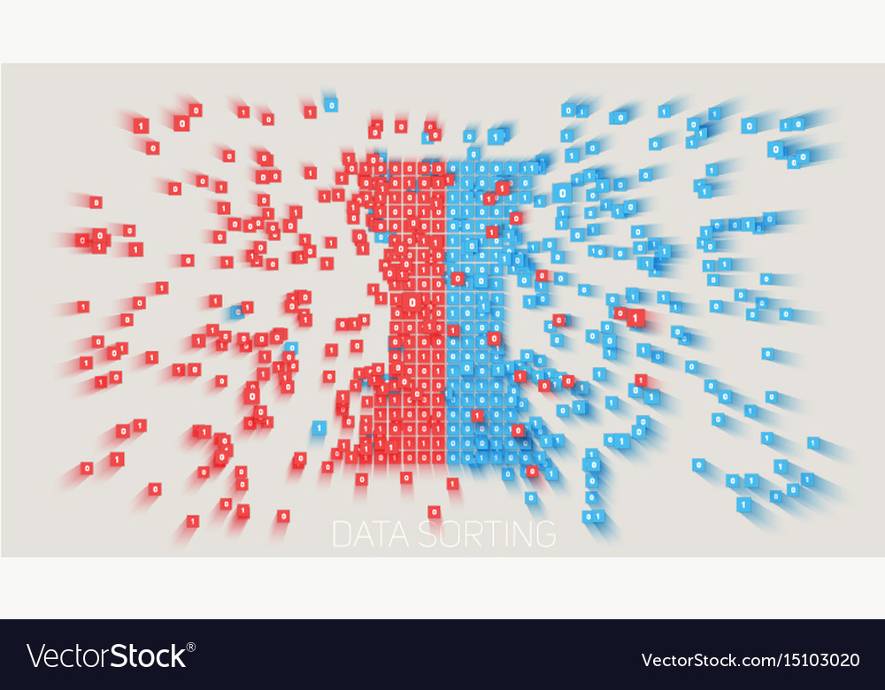 Abstract colorful big data information