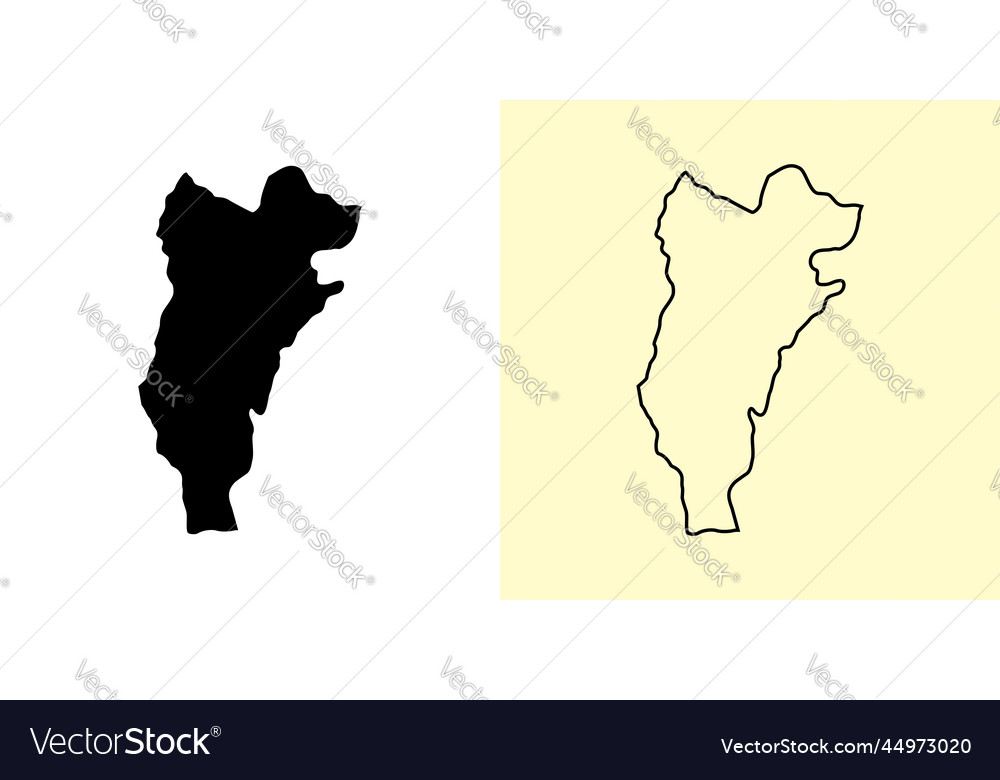 Hermanas mirabal map dominican republic americas Vector Image