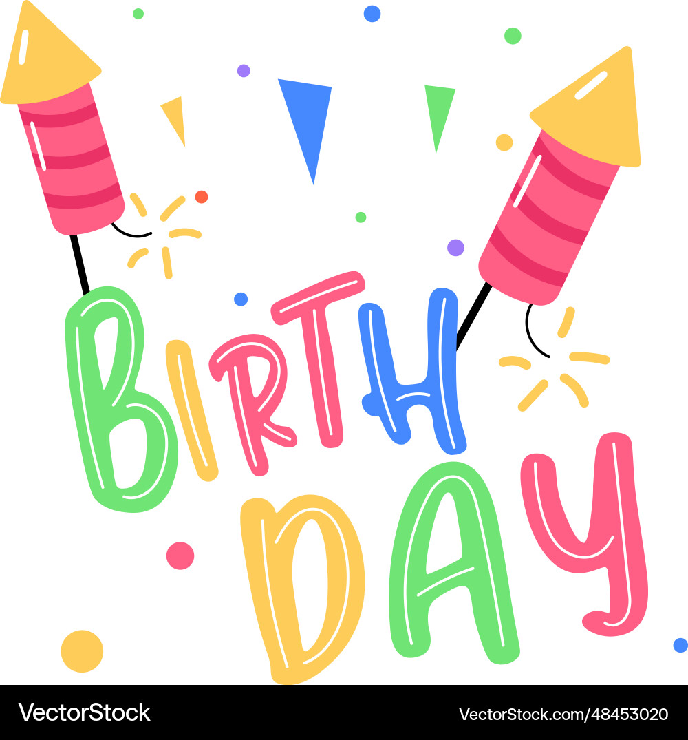 Party firecrackers Royalty Free Vector Image - VectorStock
