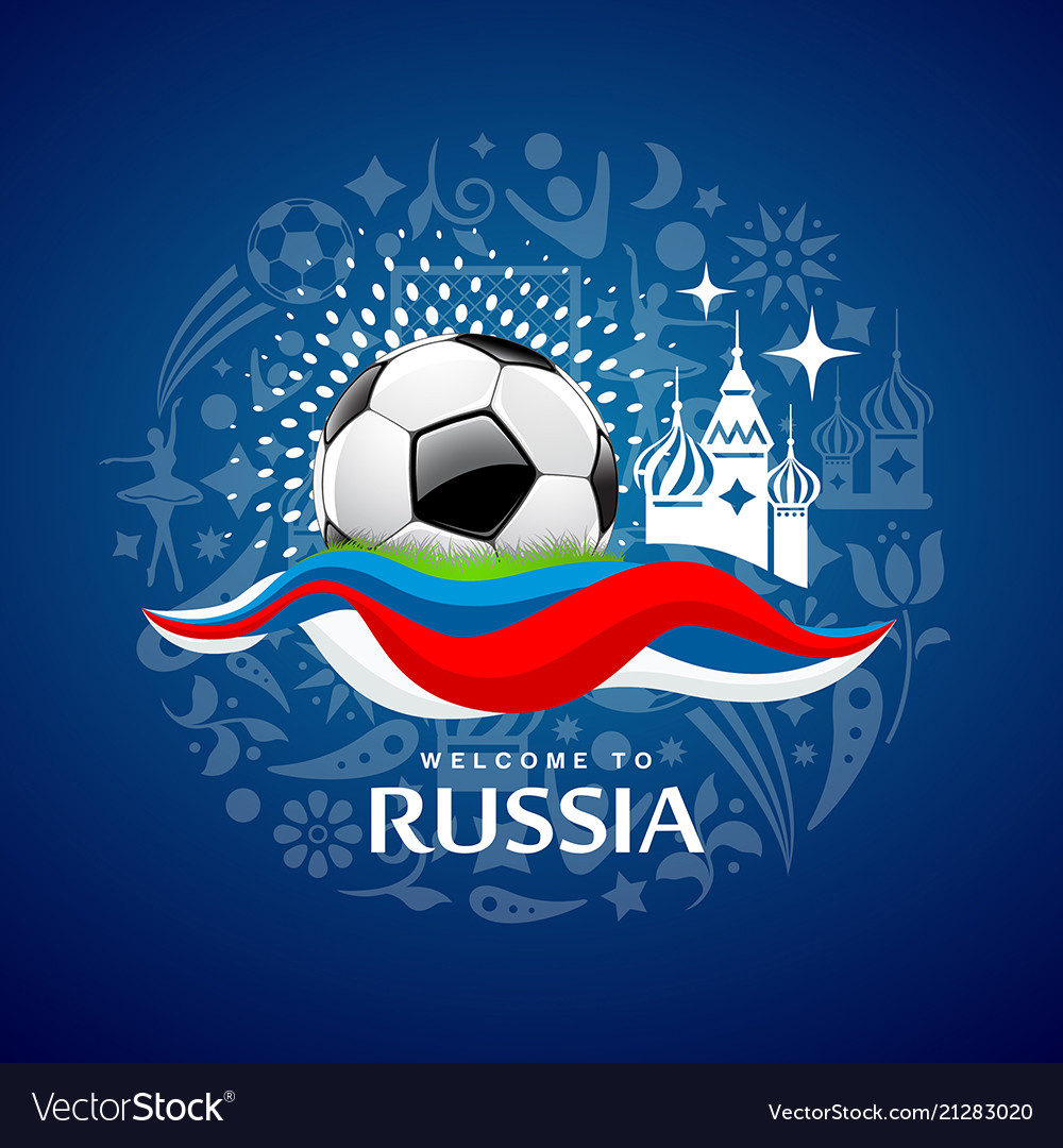 Soccer ball design on blue background Royalty Free Vector