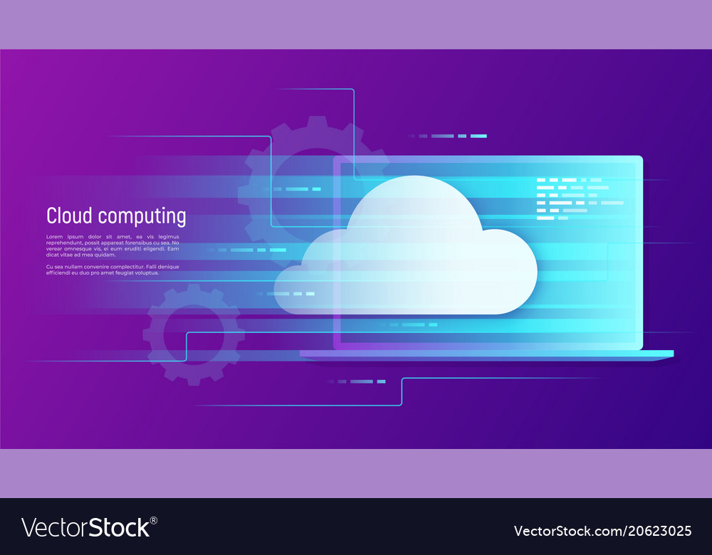 Cloud computing storage hosting services Vector Image