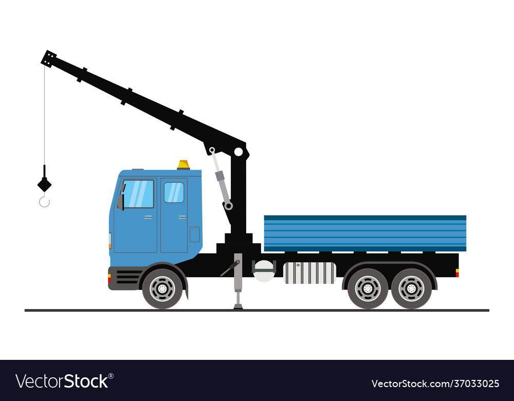 Crane truckisolated on white background