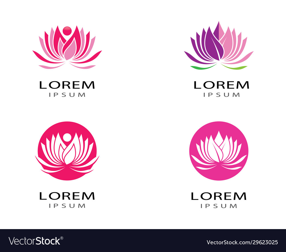 Lotus symbol icon Royalty Free Vector Image - VectorStock