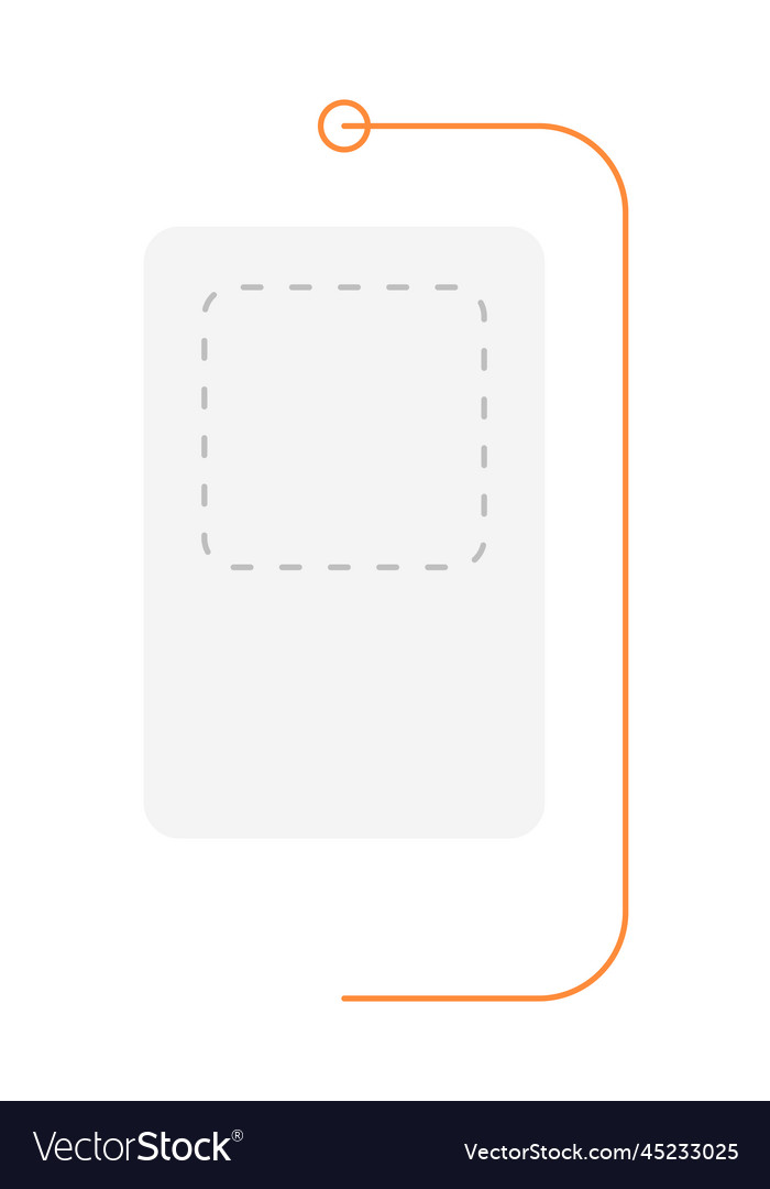 Minimalistic gray rectangle shape with dotted Vector Image