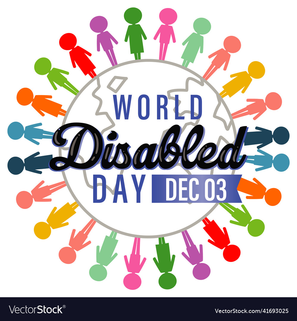 Poster design for world disabled day Royalty Free Vector