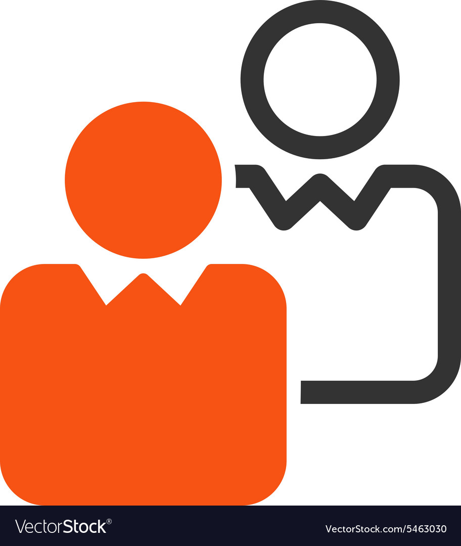 Clients icon from business bicolor set Royalty Free Vector