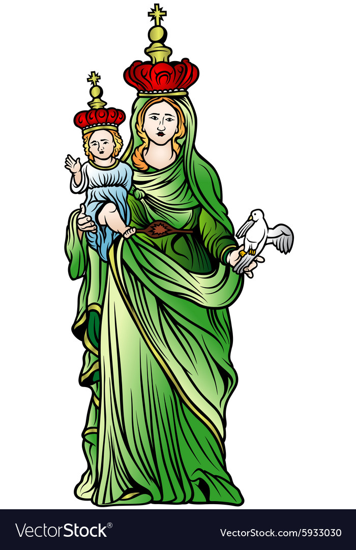 Virgin mary Royalty Free Vector Image - VectorStock