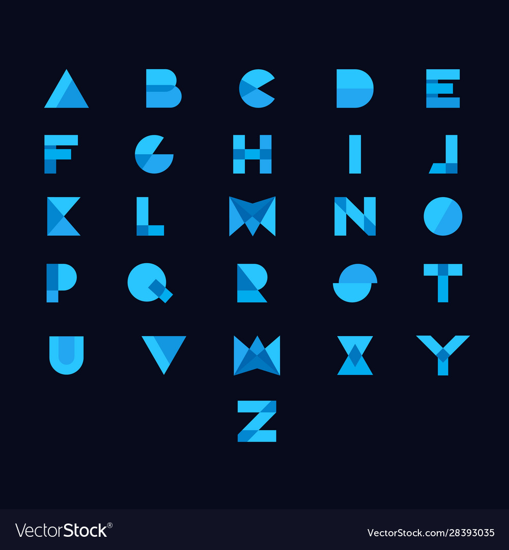 Alphabet template Royalty Free Vector Image - VectorStock