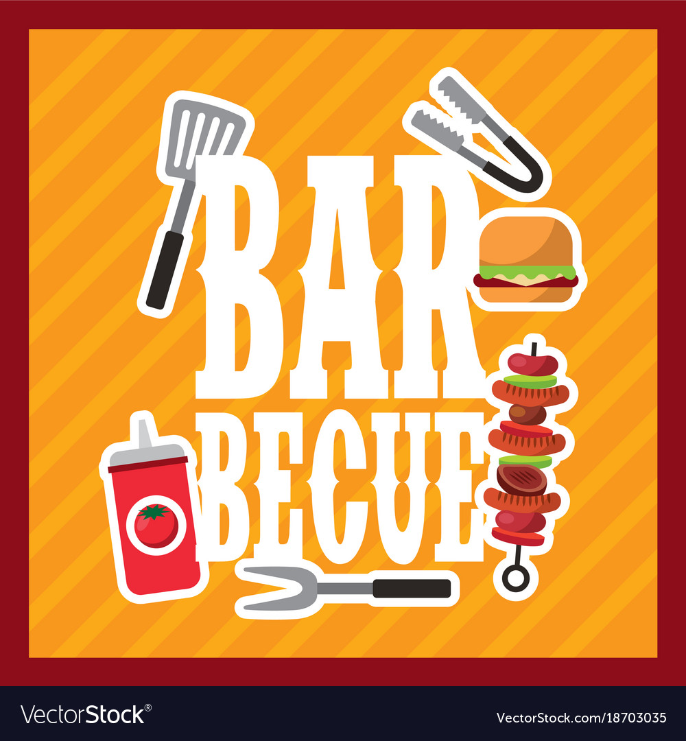 Barbecue celebration concept icons