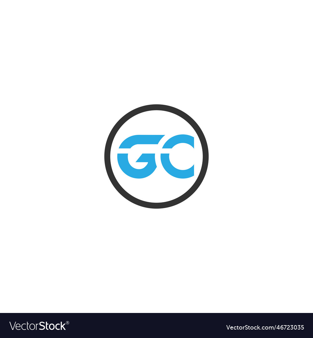 Classy letter gc logo design Royalty Free Vector Image