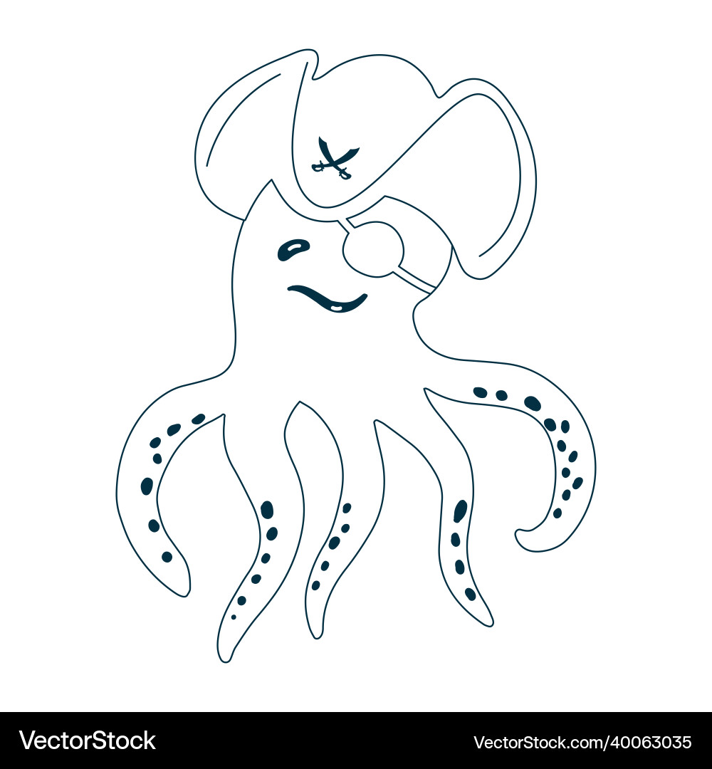 Funny octopus Royalty Free Vector Image - VectorStock