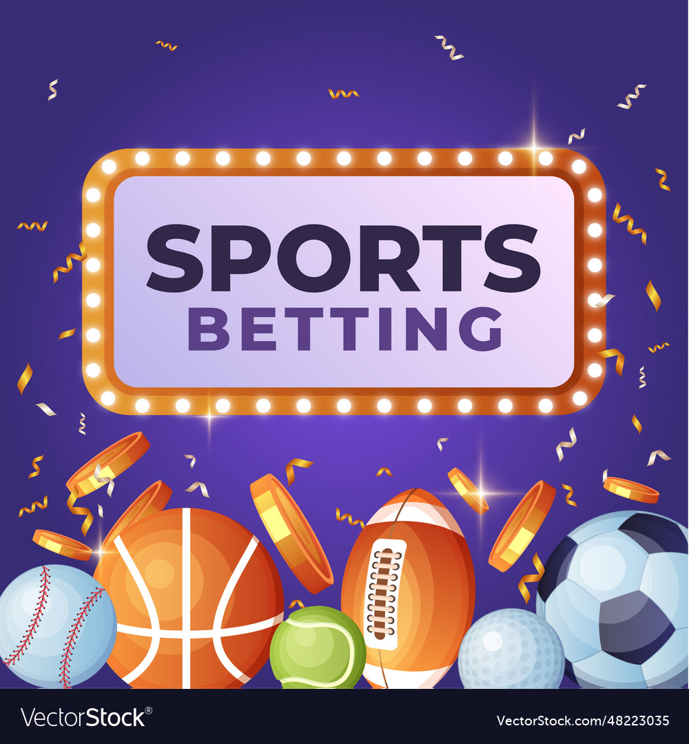 Gradient sports betting posts isolated on white Vector Image