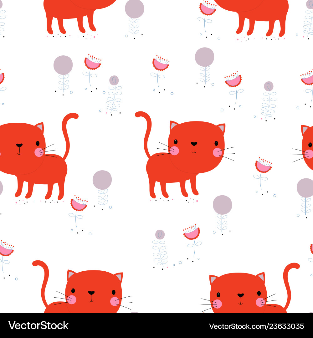 Pattern with cat Royalty Free Vector Image - VectorStock