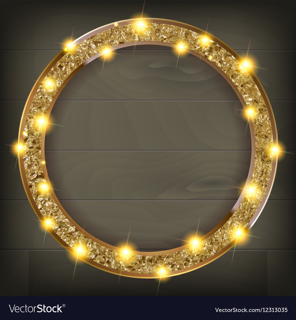 round gold frame png