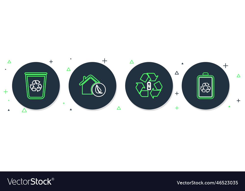 Set Linie umweltfreundliche Hausbatterie mit recycel