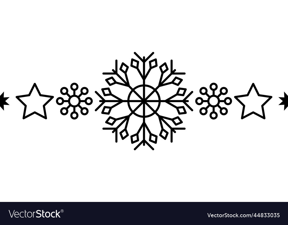 Snowflake frame element winter Royalty Free Vector Image