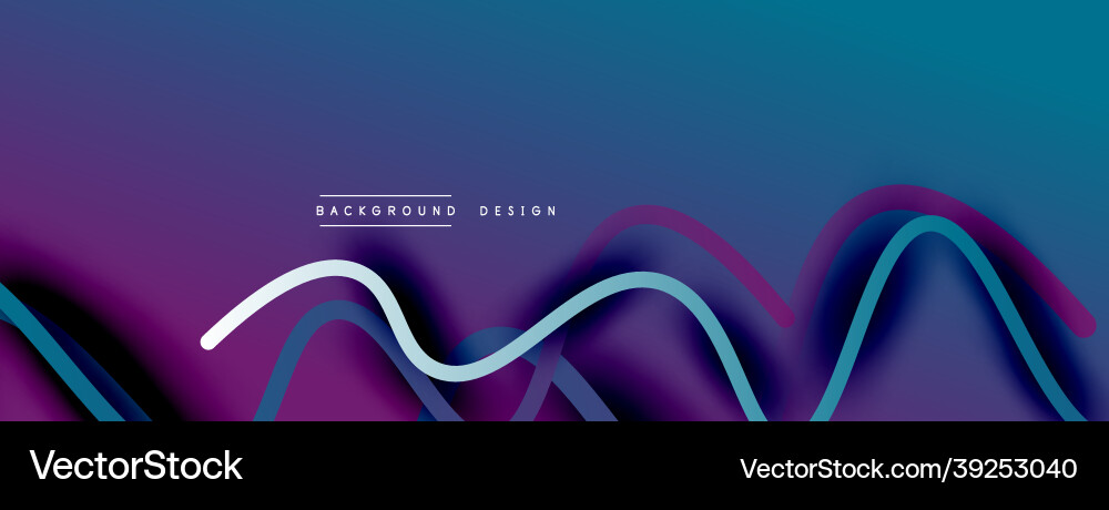 Abstract gradient background with wave line Vector Image