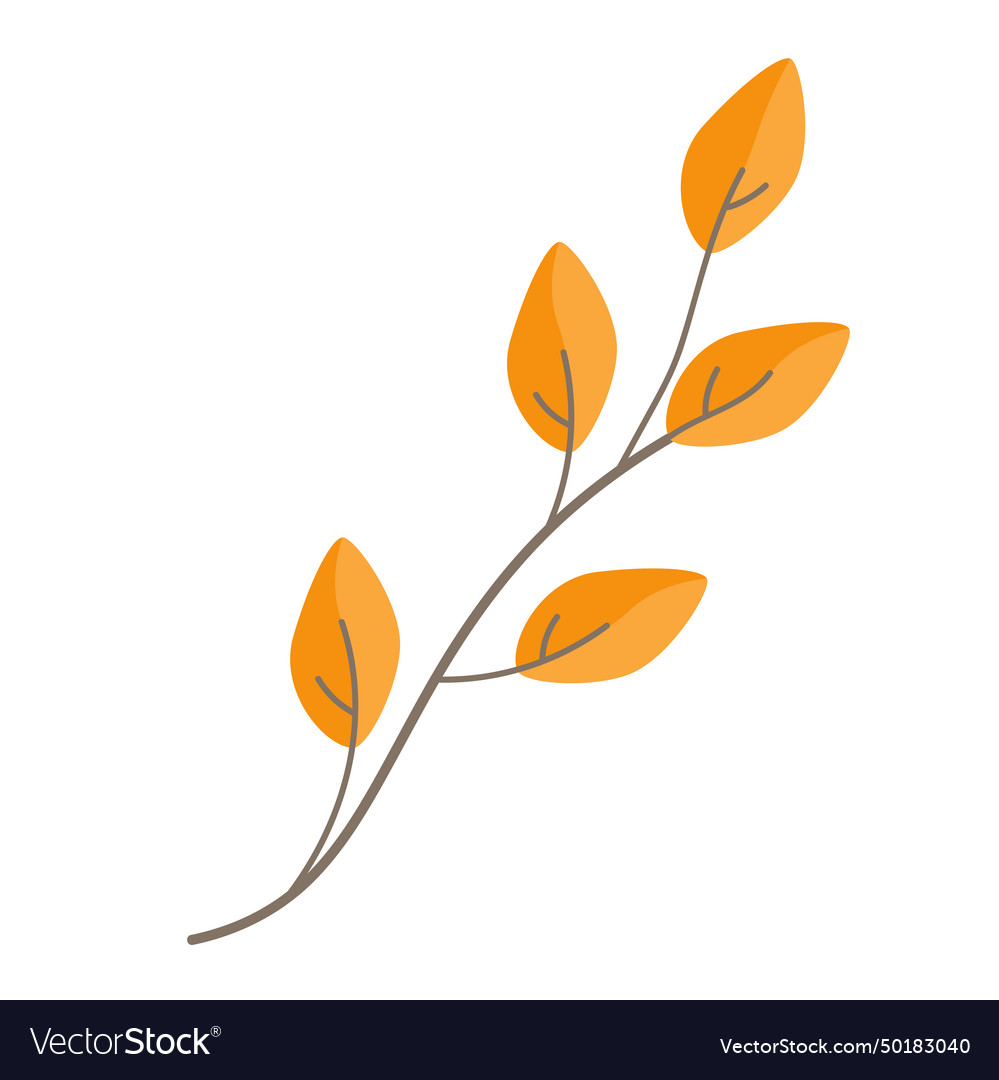 Autumn Branch With Leaves Royalty Free Vector Image Autumn Branch With Leaves Royalty Free Vector Image