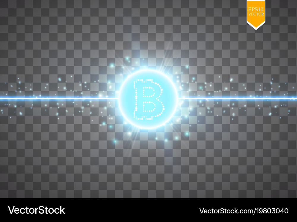 Bitcoin mining conceptual digital Royalty Free Vector Image