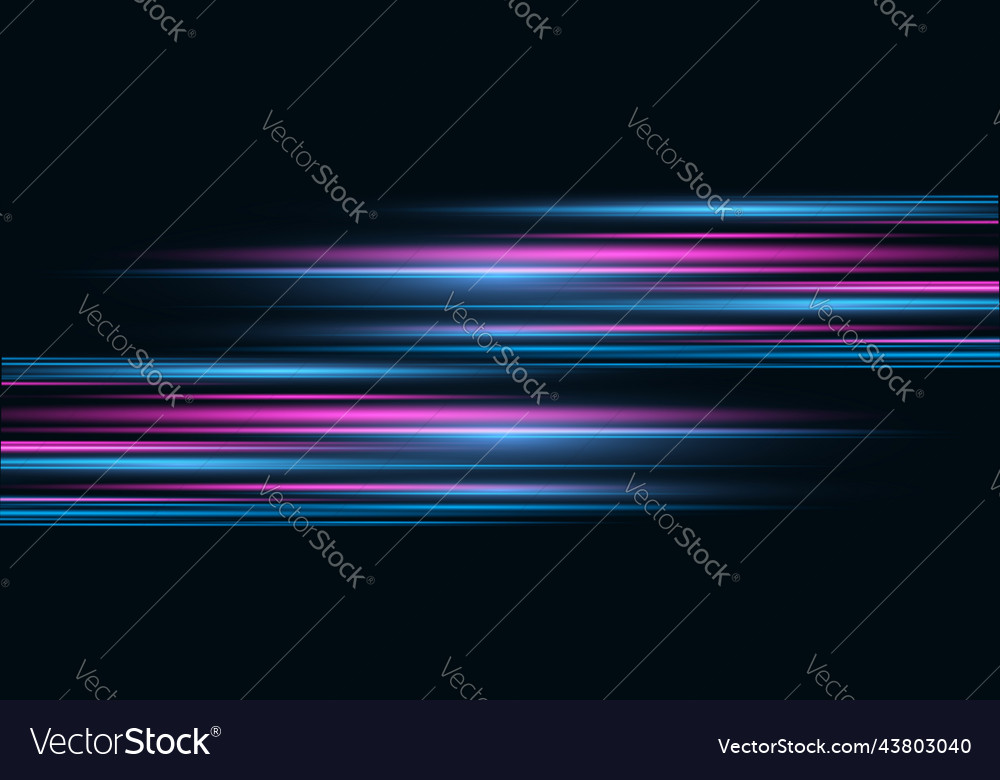 Dark wide abstract background with glowing speed Vector Image