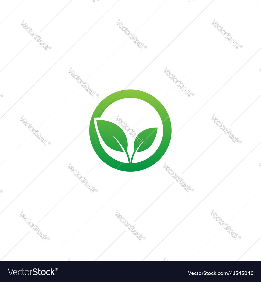 Green leaf organic plant logo Royalty Free Vector Image