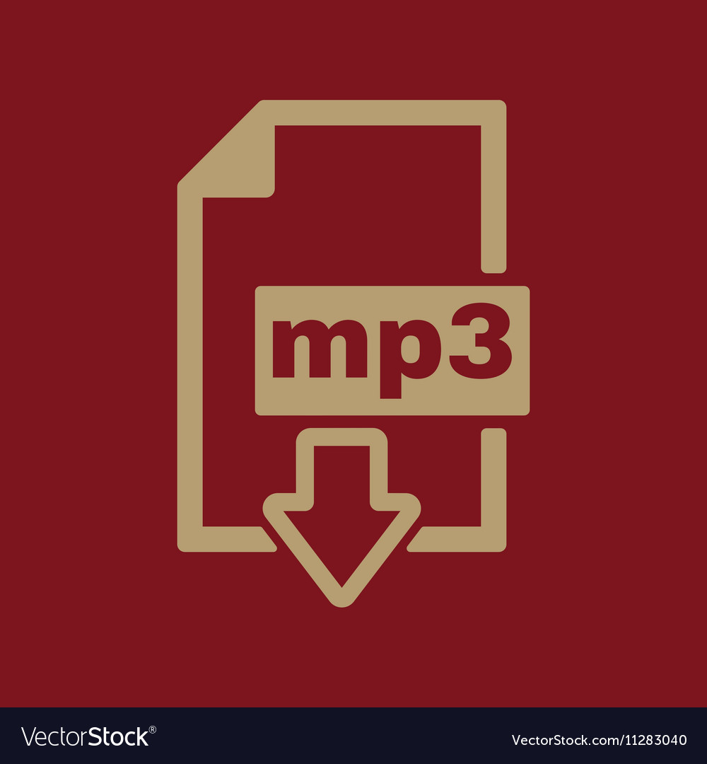 Mp3 icon file audio format symbol flat