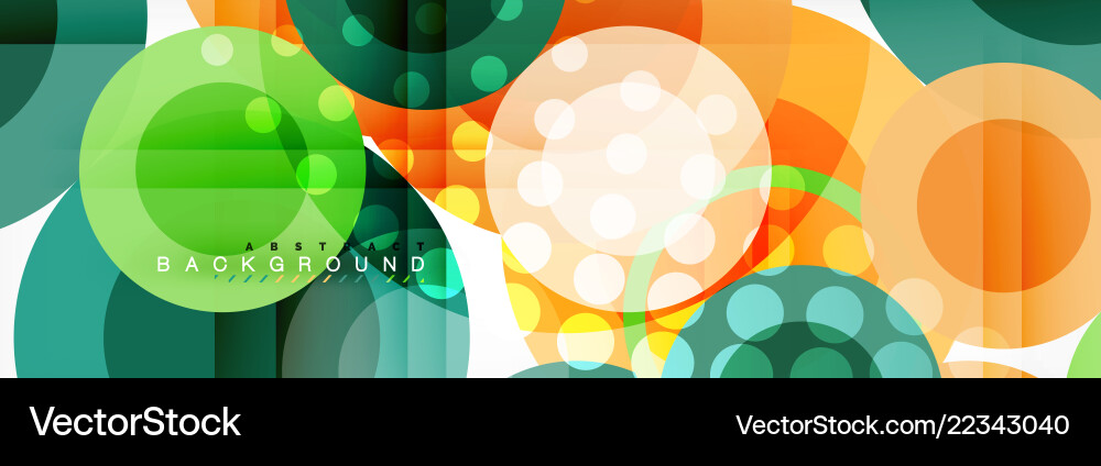 Overlapping circles design background Royalty Free Vector