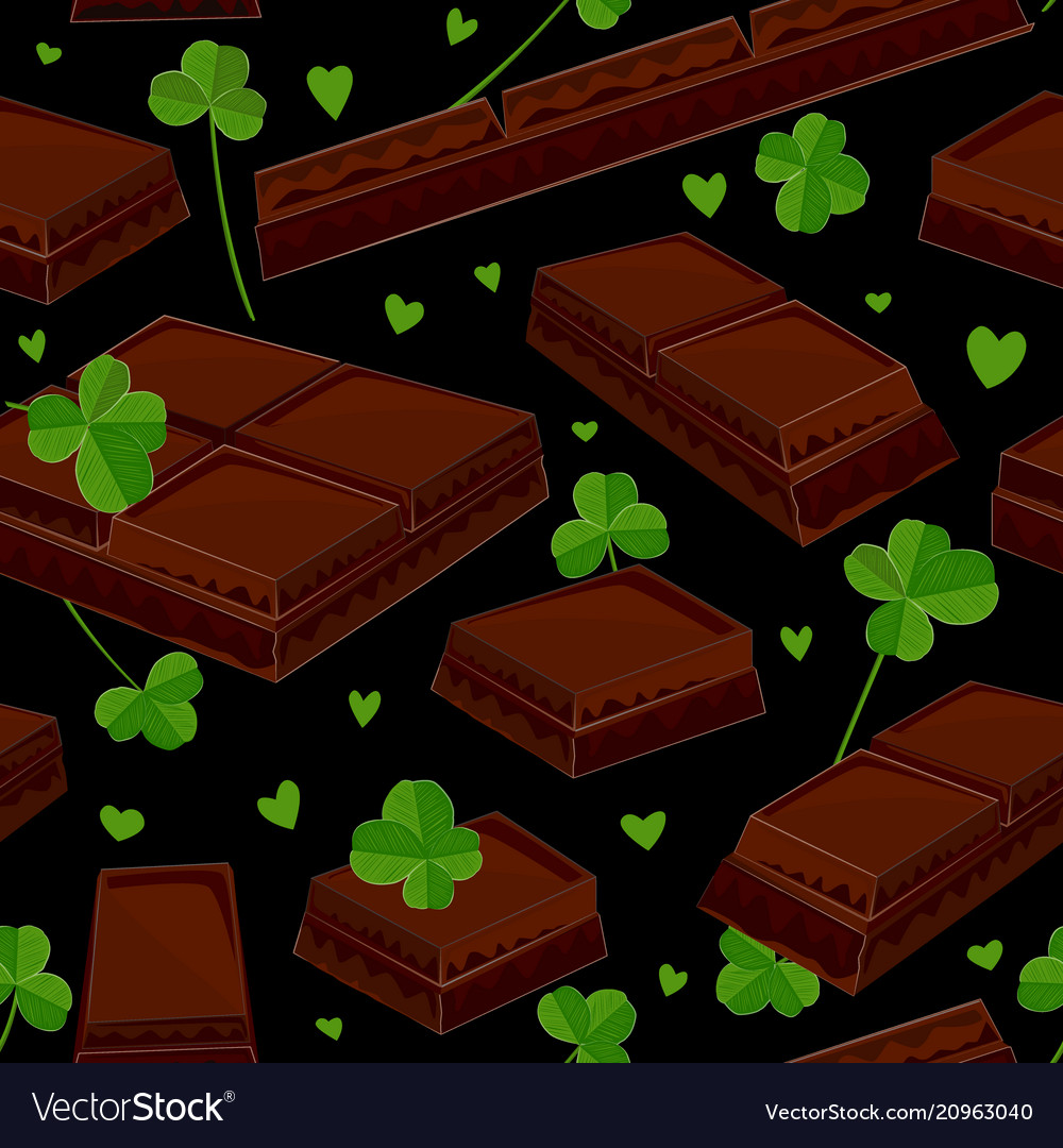 Seamless st patricks day background with clover