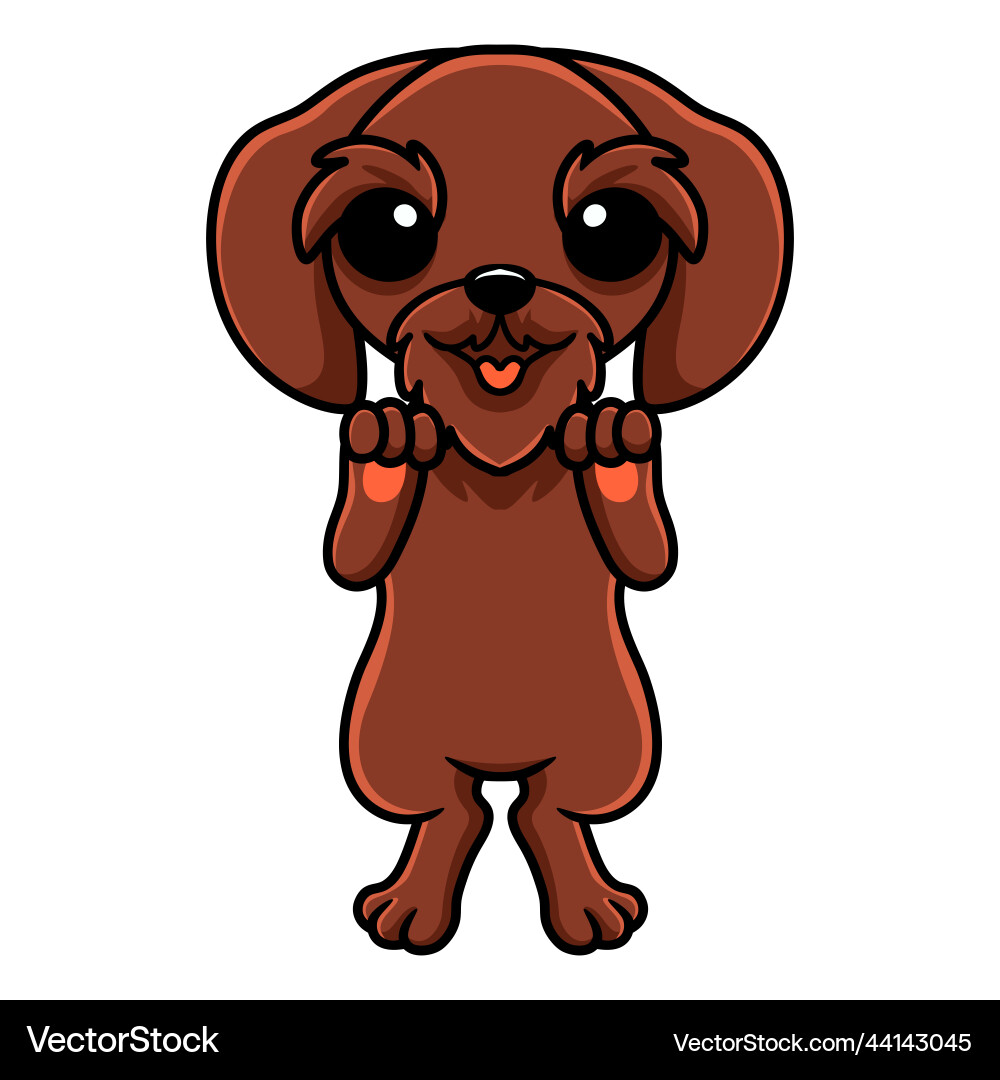 Cute pudelpointer dog cartoon standing Royalty Free Vector