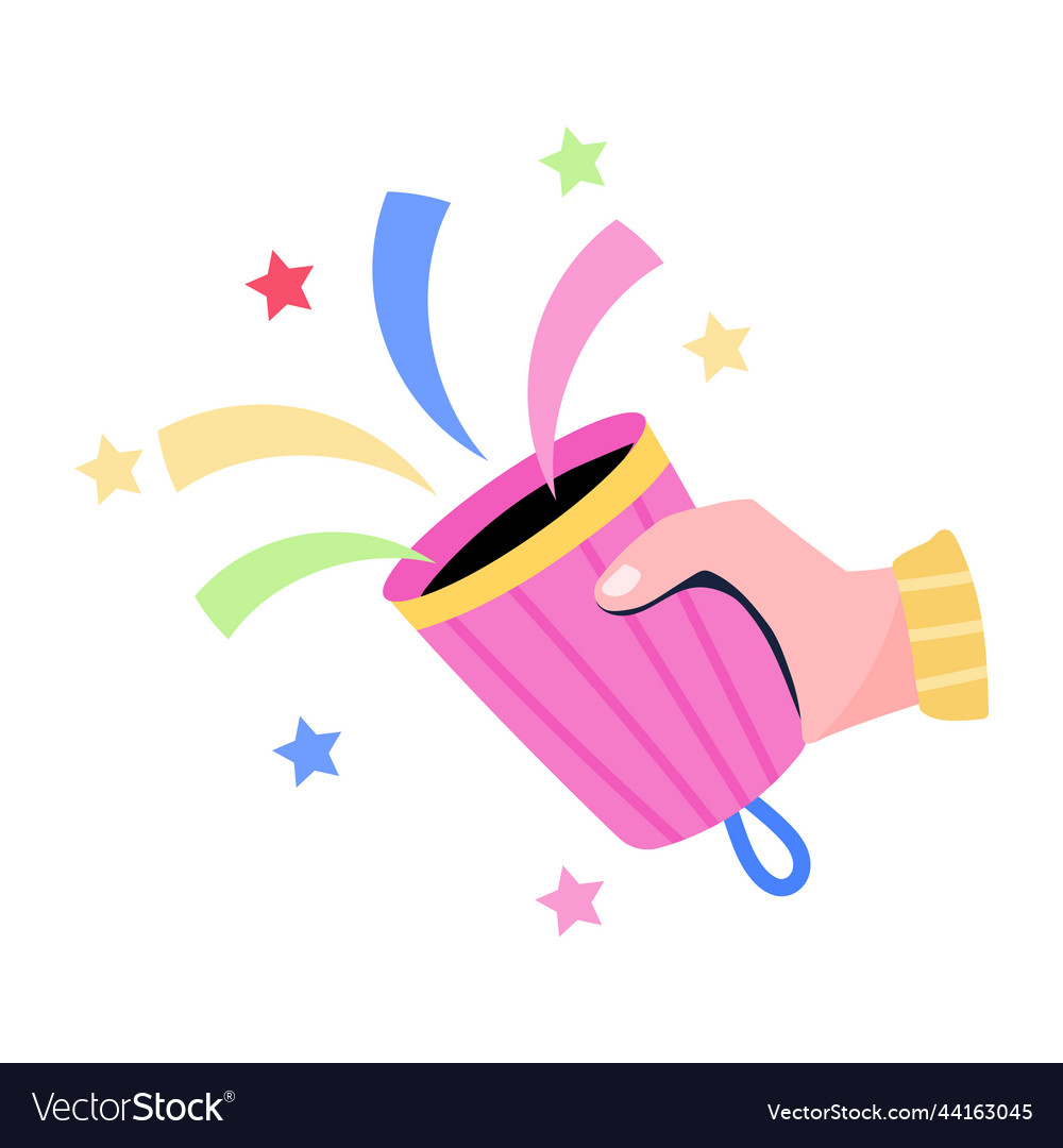 Party popper Royalty Free Vector Image - VectorStock